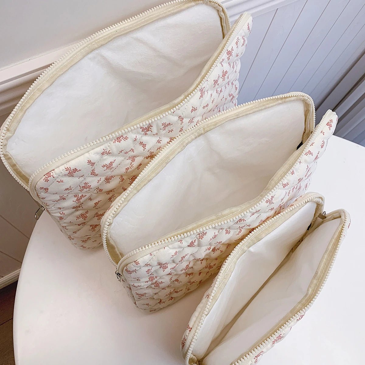 Floral Quilted Laptop Sleeve Shockproof Protective Computer Case - keysparkles.live